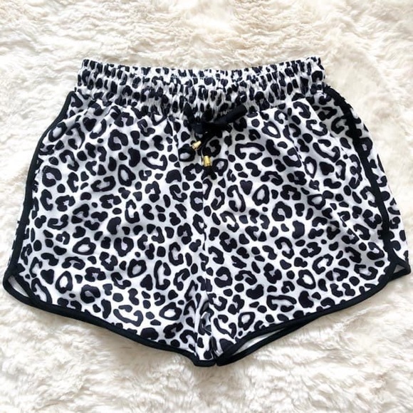Leopard Drawstring Shorts - Picture 1 of 3